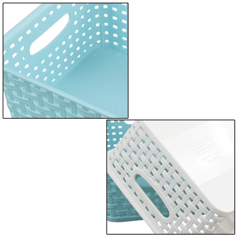 Vababa Plastic Storage Baskets/Storage Bins, Pack for 6 - Image 3